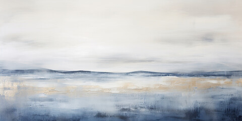 Oil painting seascape, Dark blue sea abstraction, beach, Coastal ocean