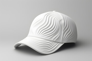 White baseball cap isolated on white background