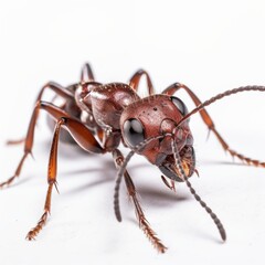 Ant on white background