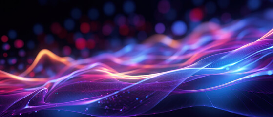 Dive into the world of morphism with this fluorescent abstract wave.