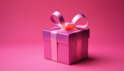 Obraz premium pink gift box