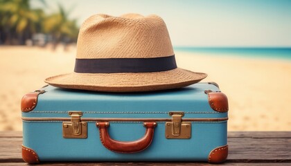 suitcase on a beach
