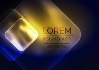 Trendy Square Blurred Color Abstract Background. Glowing lights. Vector Illustration For Wallpaper, Banner, Background, Card, Book Illustration, landing page