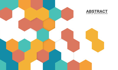 Hexagonal tiles background. Abstract pattern.