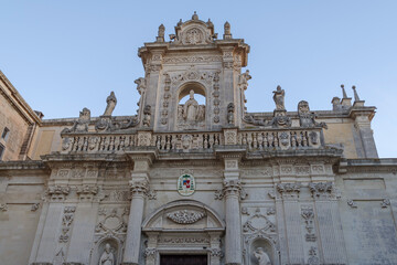 Detail of Facade in the Baroque style, Lecce, Italy