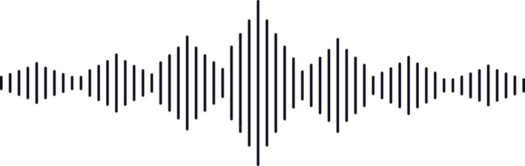 Sound wave voice message audio vector - obrazy, fototapety, plakaty