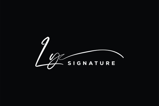 LY initials Handwriting signature logo. LY Hand drawn Calligraphy lettering Vector. LY letter real estate, beauty, photography letter logo design.