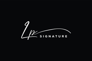 LP initials Handwriting signature logo. LP Hand drawn Calligraphy lettering Vector. LP letter real estate, beauty, photography letter logo design.