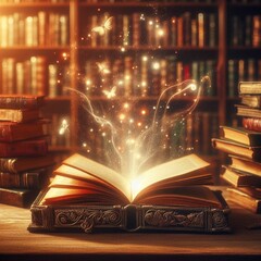 magic library, magic book, rpg, reading
