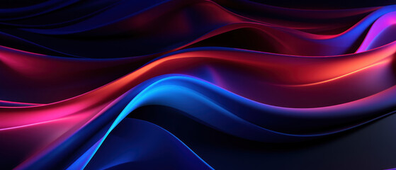 Fototapeta premium Glowing lines and irregular shapes create a bright and modern design.