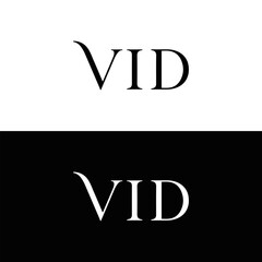 VID logo. VID set , V I D design. White VID letter. VID, V I D letter logo design. Initial letter VID letter logo set, linked circle uppercase monogram logo. V I D letter logo vector design.	
