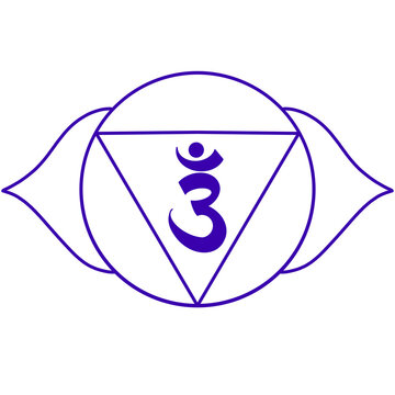 Ajna Chakra Outline -  brow or third eye chakra, is the sixth  chakra