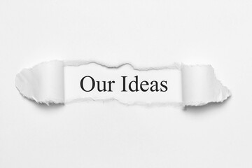 Our Ideas	