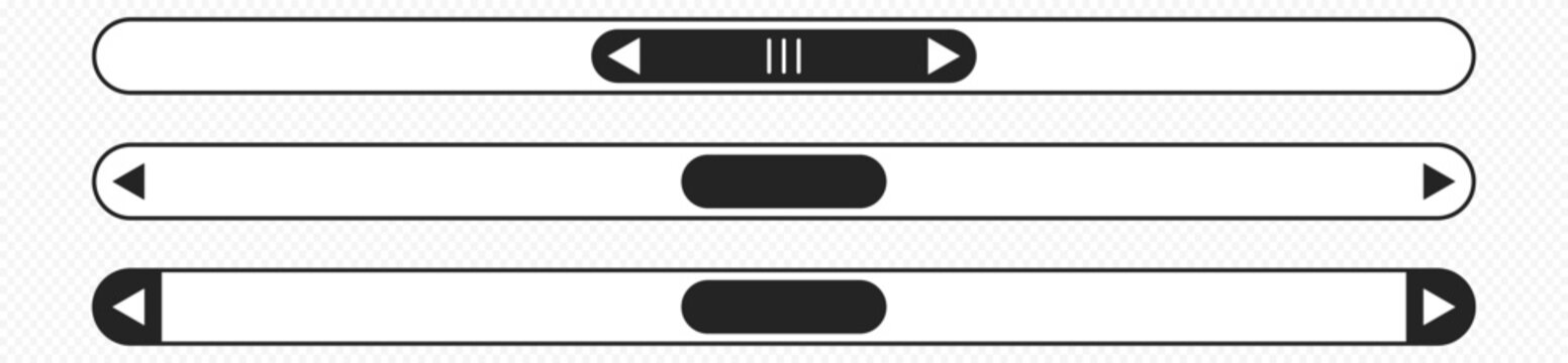 Slide scroll bar slider. Old retro design roller