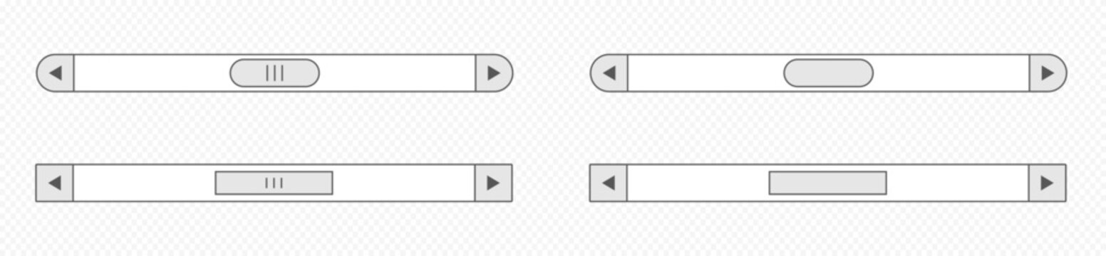 Slide scroll bar slider. Old retro design roller