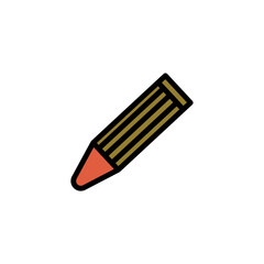 Fabric Art Pencil Filled Outline Icon