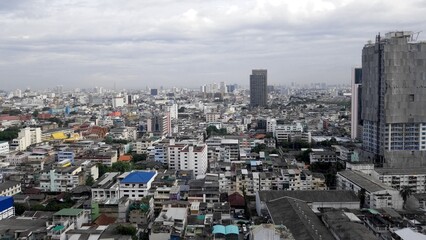 aerial view of Thai city