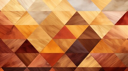 Vibrant Autumn Geometric Shapes with Orange, Yellow, and Brown Colors on Abstract Background