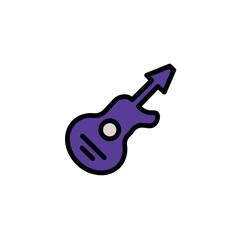 Guitar Instrument Music Filled Outline Icon