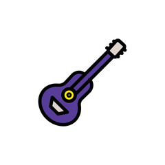 Guitar Instrument Music Filled Outline Icon