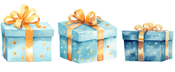 Watercolor gift boxes collection