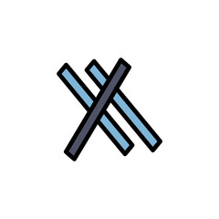 Timber Work Tools Filled Outline Icon