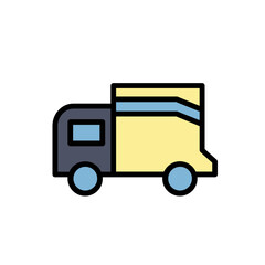 Truck Work Tools Filled Outline Icon