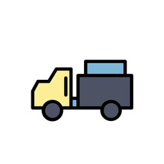 Truck Work Tools Filled Outline Icon