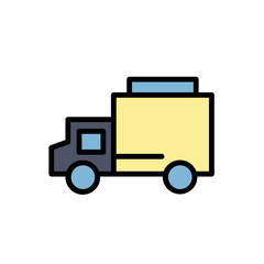 Truck Work Tools Filled Outline Icon