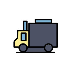 Truck Work Tools Filled Outline Icon