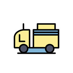 Truck Work Tools Filled Outline Icon
