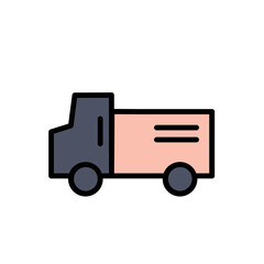 Truck Work Tools Filled Outline Icon