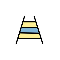 Stair Work Tools Filled Outline Icon