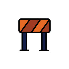 Traffic Cone Work Filled Outline Icon