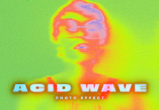 Trippy Acid Blur Photo Effect Mockup