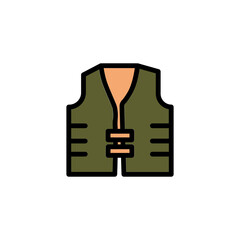 Vest Cloth Fashion Filled Outline Icon