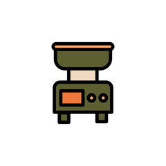 Weight Balance Scale Filled Outline Icon
