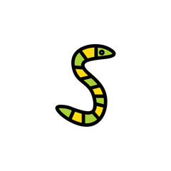 Worm Hook Bait Filled Outline Icon