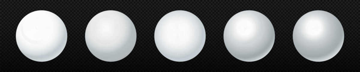 White 3d sphere. White sphere orb vector