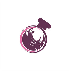 Rhino Labs logo symbol of intelligence and strength