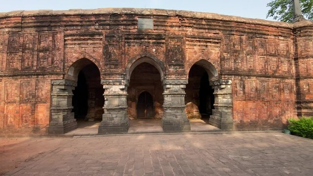 Kadam rasul masjid are the ruins of a small mosque that was the capital of the muslim nawabs of bengal in the 13th to 16th centuries in gaur, west bengal, India.