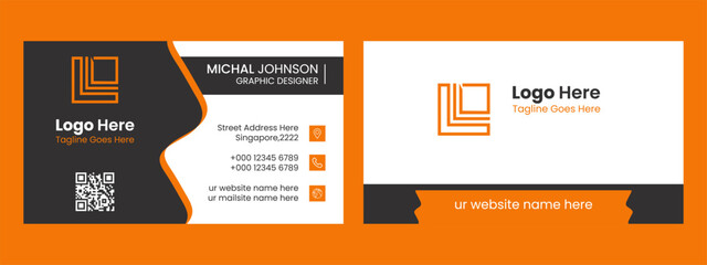 Professional business card design or simple template