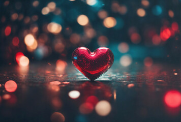 heart with bokeh background