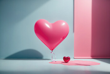 pink heart shaped balloon