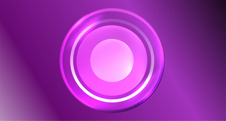 Neon glass circle copyspace for your text or product presentation geometric background. Vector illustration For Wallpaper, Banner, Background, Card, Book Illustration, landing page