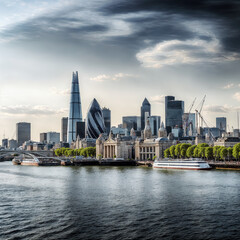 Fototapeta na wymiar City of London and river