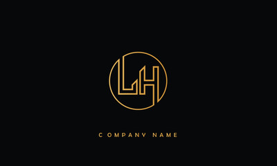 HL, LH, H, L Abstract Letters Logo Monogram