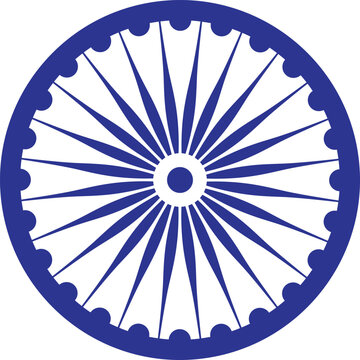 Ashok chakra with colour and spoke count in wheel