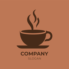 Attractive flat design coffee shop logo for your business