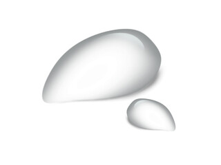 Free shape waterdrop isolated on background